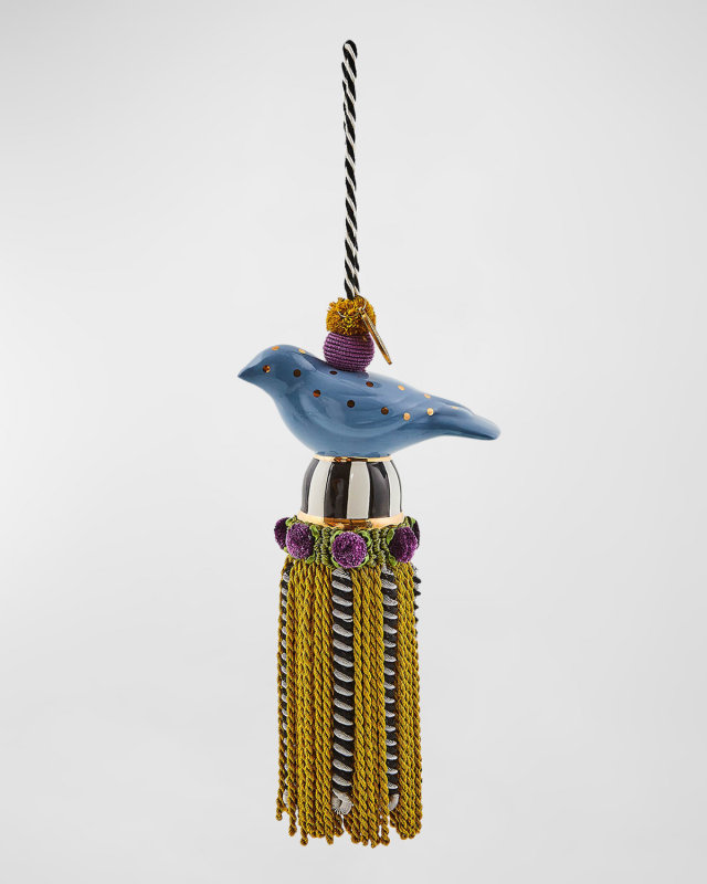 Bird Slate Ceramic Tassel